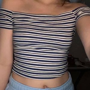 PacSun off the shoulder striped top